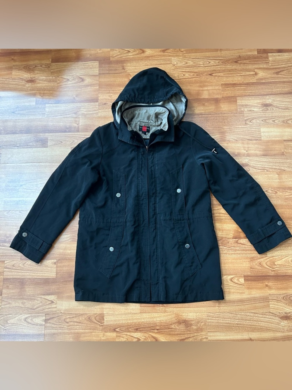 Gallery black rain parka size medium